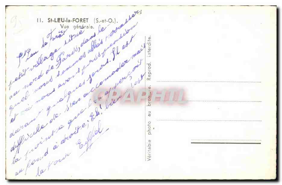 CPA St leu la foret (S-et-O) vue generale — Rückseite