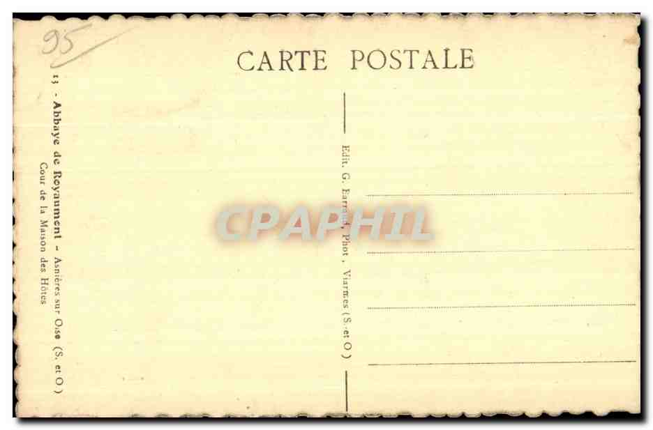 Cour de l'Abbaye de Répyament — Abbaye de Répyament — Édit. G. Farnet, Phot. Viarres (S. et O.) — Reverso