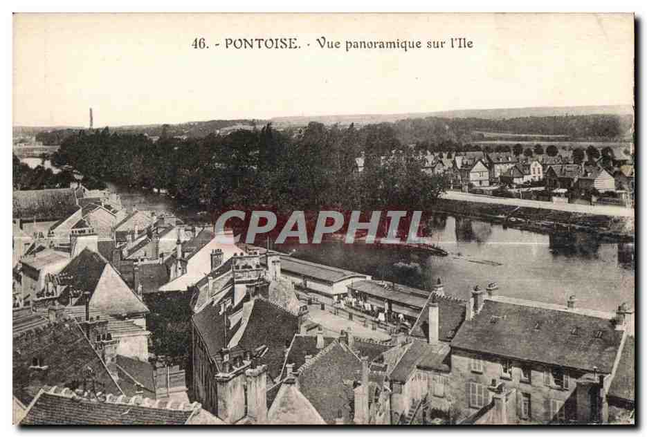 CPA Pontoise Vue Panoramique sur I lle