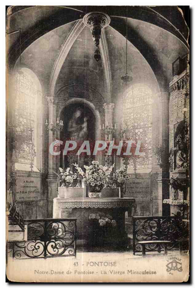 CPA Pontoise Notre Dame De Pontoise La Vierge Miraculeuse