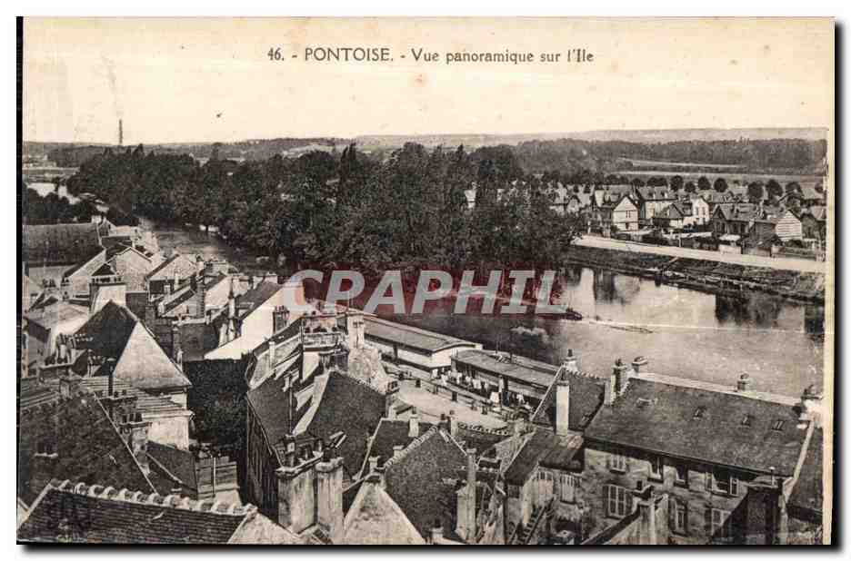 CPA Pontoise Vue Panoramique Sur I lle