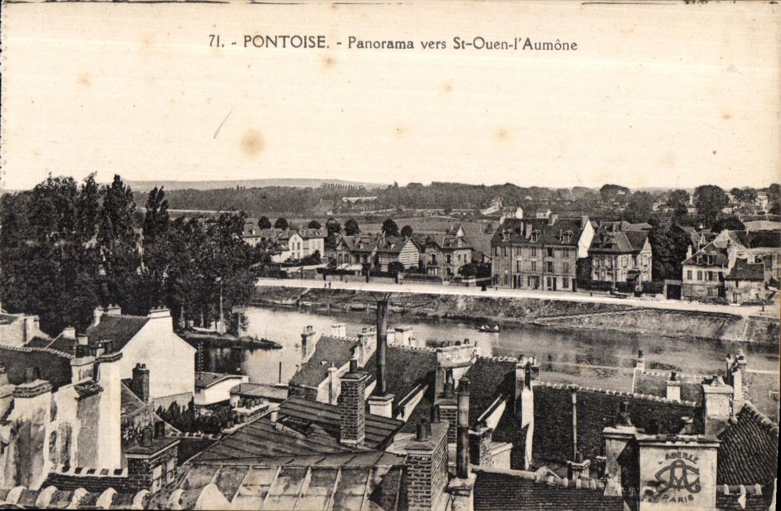 CPA Pontoise Panorama Vers St Quen Aumone