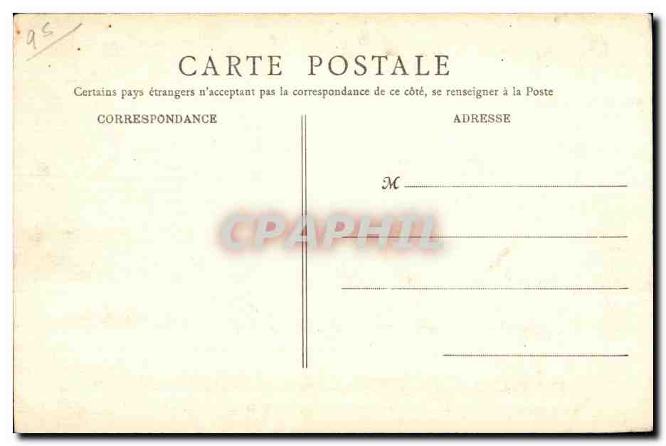 CPA Pontoise L Hotel De Ville — Back