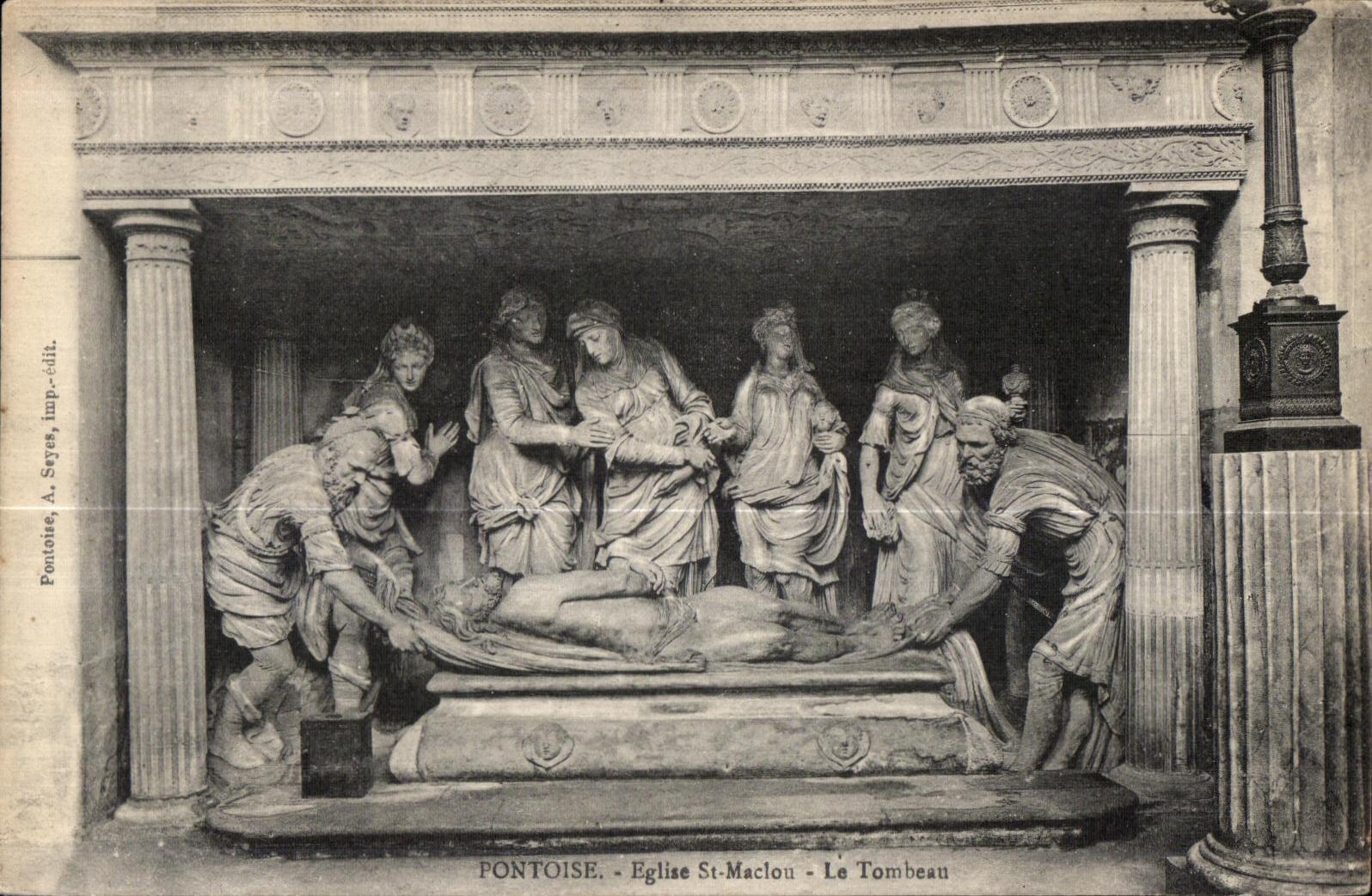 CPA Pontoise Eglise St Maclou Le Tombeau