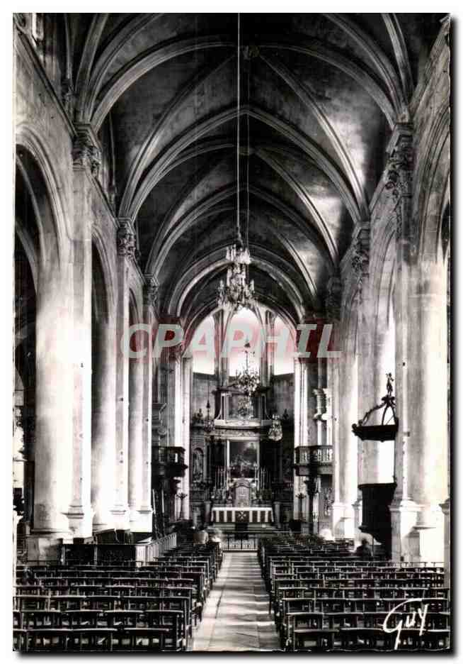 Intérieur de l'église Saint-Maclou à Pontoise — XIIe-XVIe siècles — Éditeur Guy & Cie, Paris