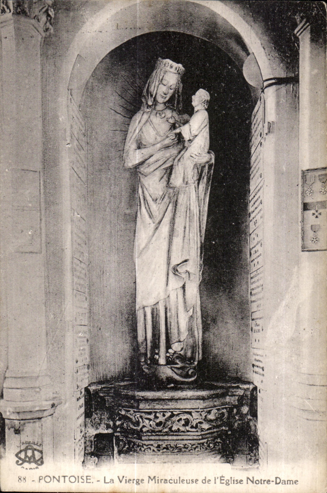 CPA Pontoise Vierge Miraculeuse De I Eglise Notre Dame
