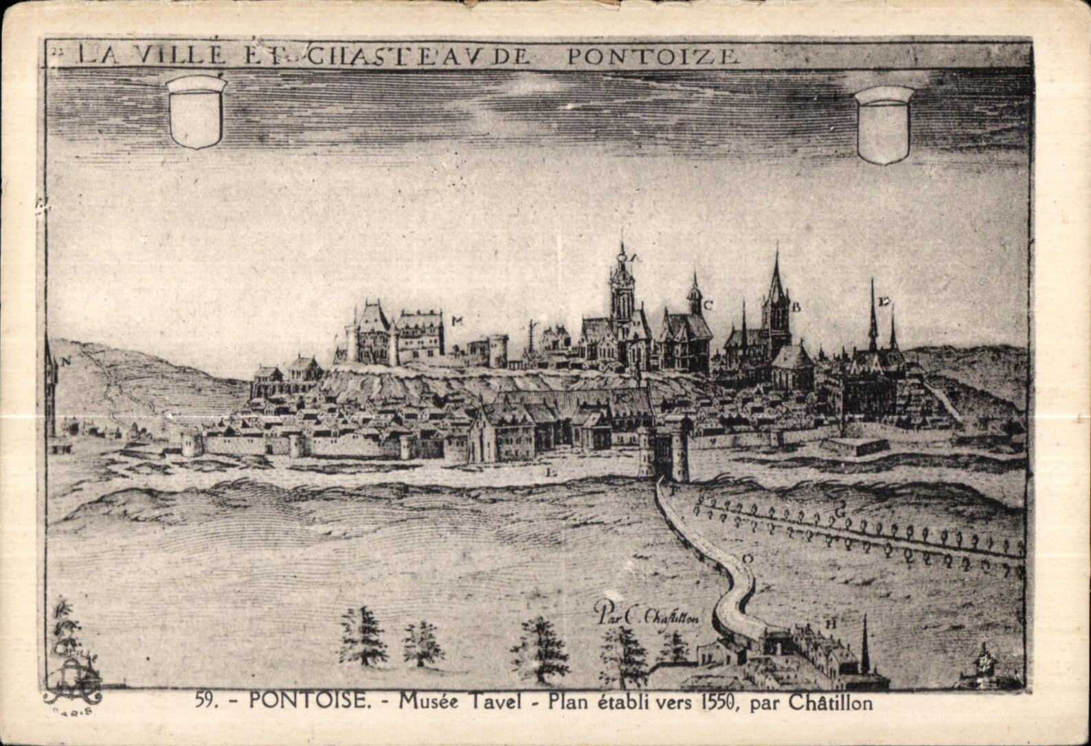 CPA Pontoise Musee Tavel Plan Etabli Vers 1550