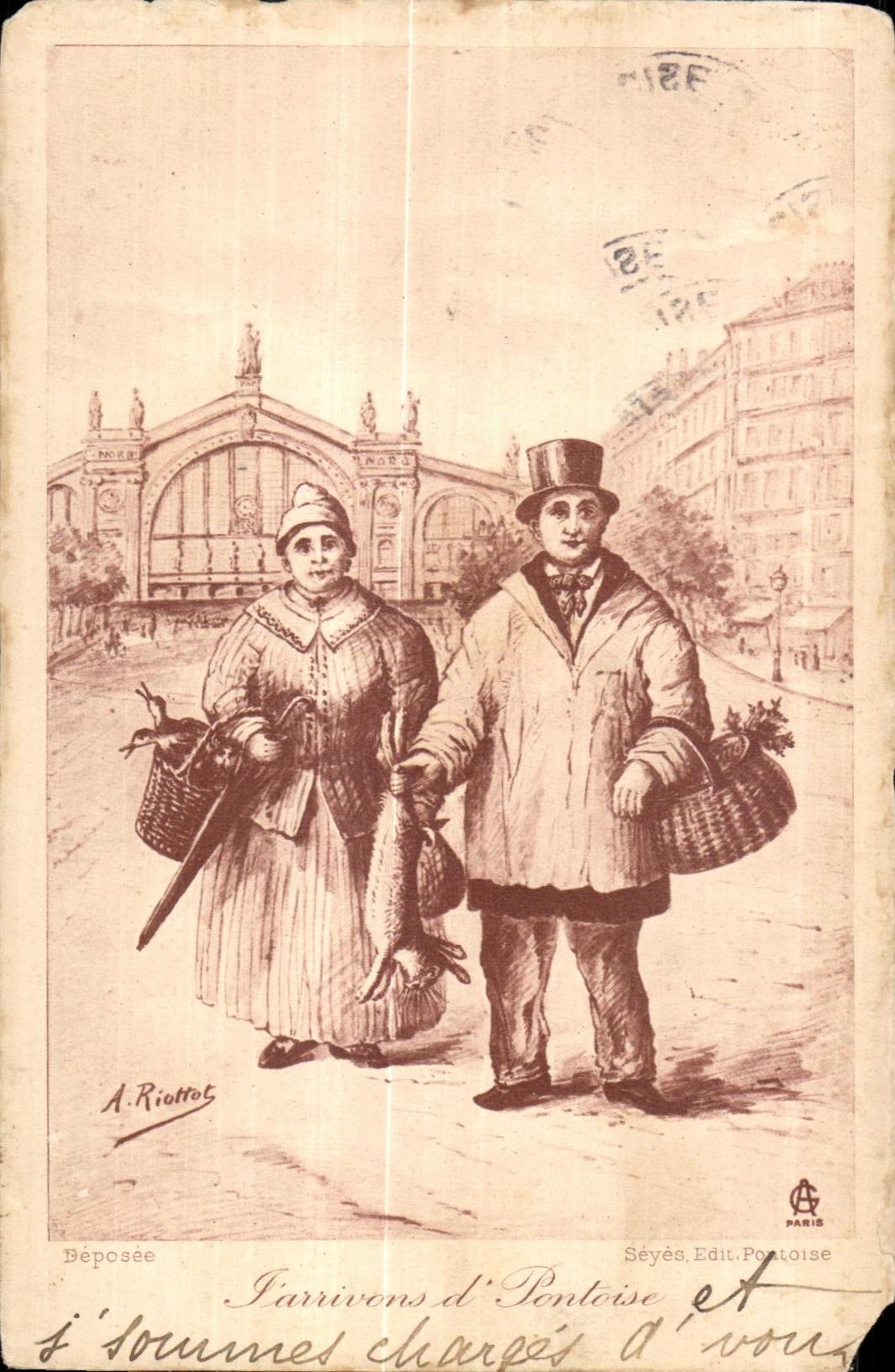 CPA Pontoise Folklore Costume