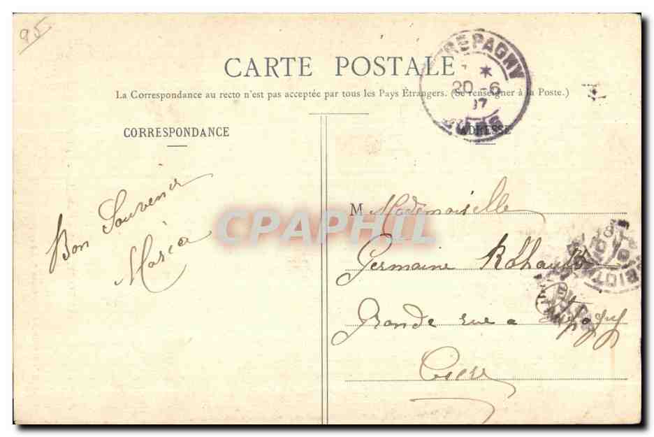 CPA Pontoise Eglise St Maclou La Nef — Back