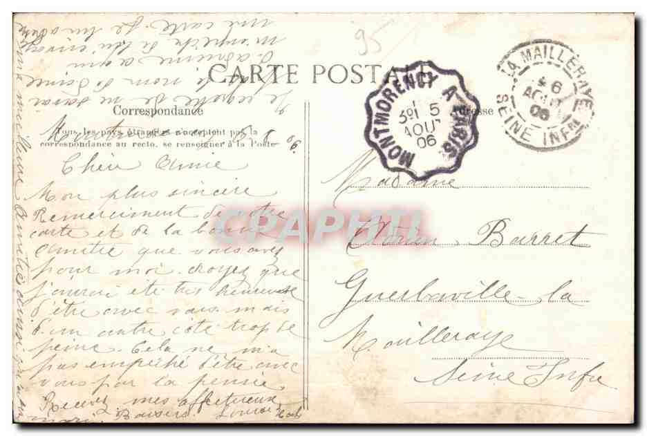 Montmorency — Le Cèdre de l'Hôtel de Ville — E.L.D. n°35 — Rückseite