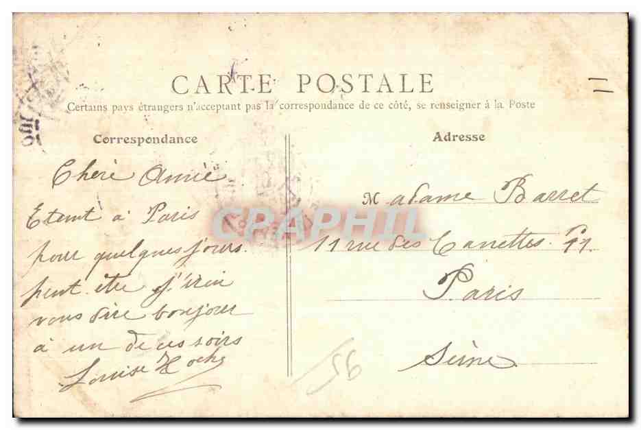 Montmorency — La Gare — B. J. C., Paris — Verso