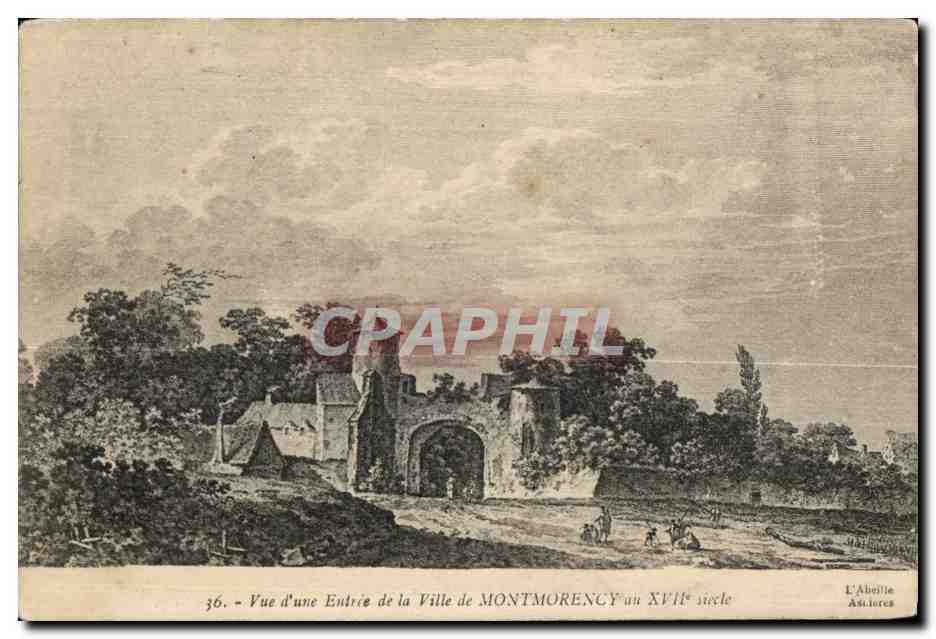 Vue d'une Entrée de la Ville de Montmorency au XVIIe siècle — L'Abellie, Anciennes