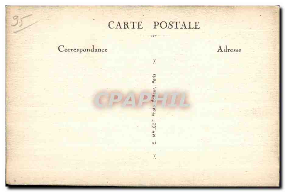 Montmorency — Un coin du parc de l'Hôtel de Ville — E. M. — Verso