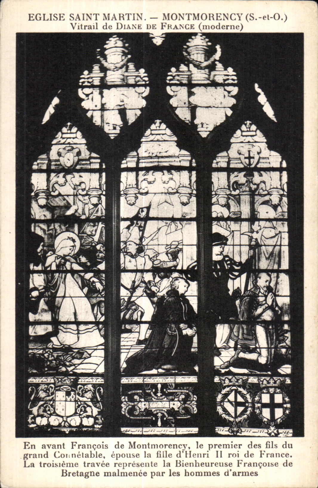 CPA Eglise Saint Martin Montmorency Vitrail de Diane De France (moderne)