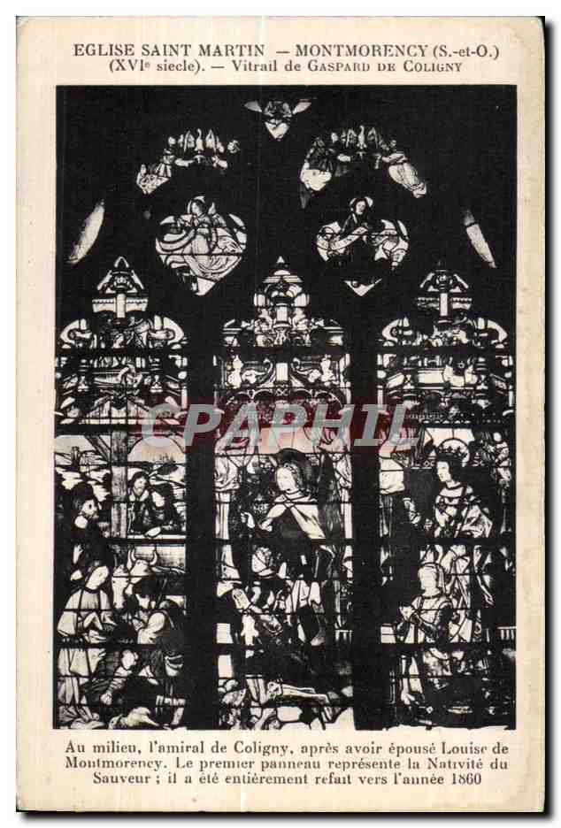 Église Saint-Martin — Montmorency (S.-et-O.) — Vitrail de Gaspard de Coligny