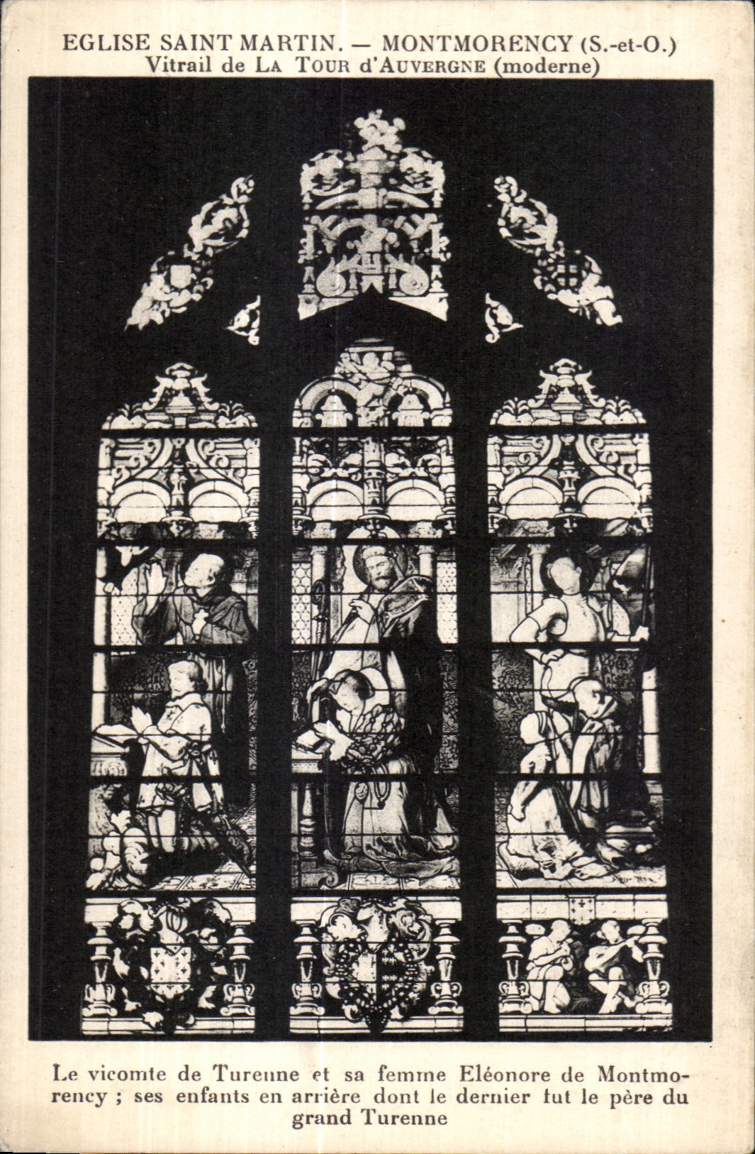 Église Saint-Martin — Montmorency (S.-et-O.) — Vitrail de la Tour d'Auvergne (moderne)