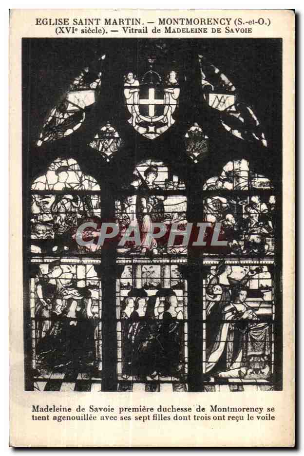 Église Saint-Martin — Montmorency (S.-et-O.) — Vitrail de Madeleine de Savoie