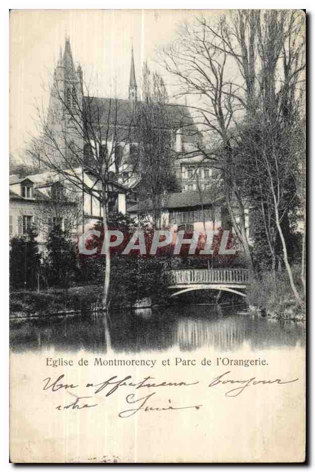 CPA Eglise de Montmorency et Parc de I Orangerie
