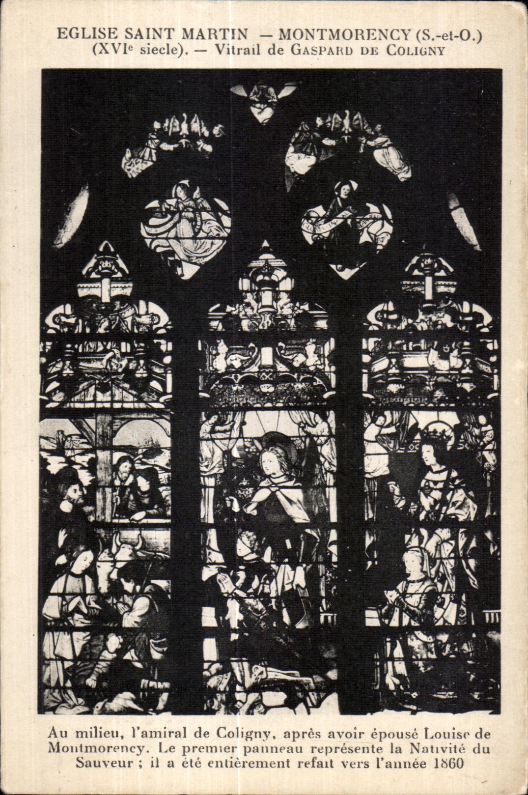 Église Saint-Martin — Montmorency (S.-et-O.) — Vitrail de Gaspard de Coligny