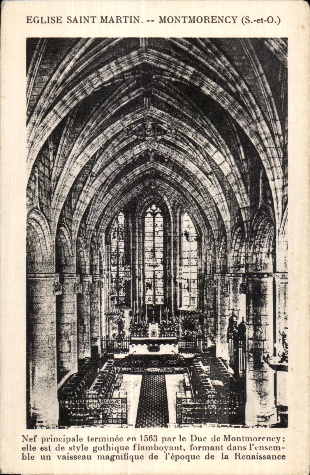 Église Saint-Martin -- Montmorency (S.-et-O.) -- Nef principale terminée en 1563