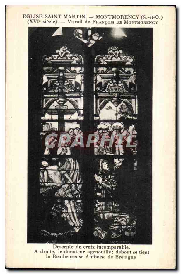 Église Saint-Martin — Montmorency (S.-et-O.) — vitrail de François de Montmorency — XVIe siècle