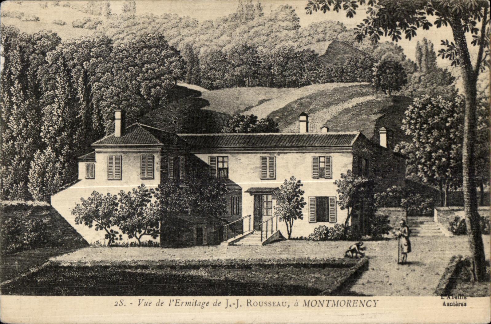 Vue de l'Ermitage de J.-J. Rousseau, à Montmorency — L'Abellie, Asnières, n°28
