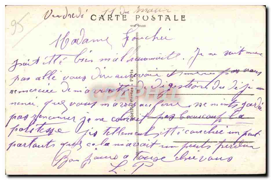 Montmorency — Square de la Mairie — Le Cèdre du Liban — Verso