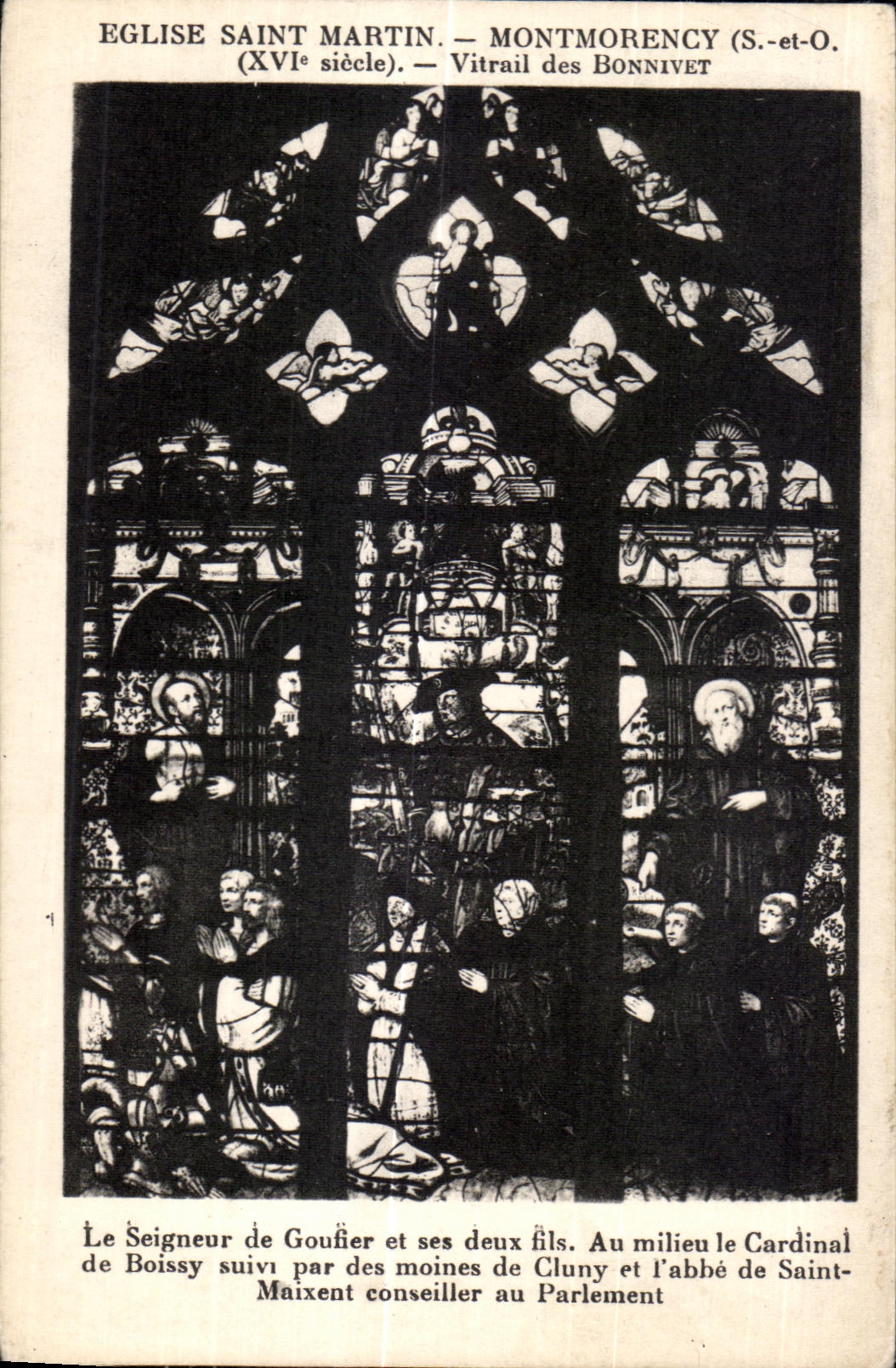 CPA Eglise Saint Martin Montmorency (S et O) (XVIe siecle Vitrail des Bonnivet