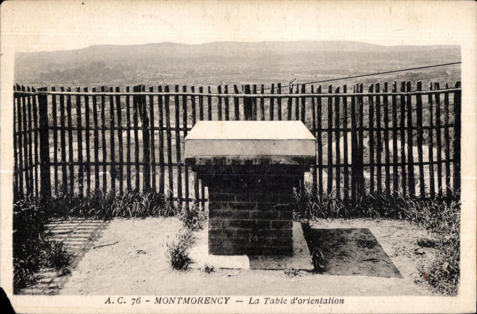 Montmorency — La Table d'orientation — A.C. 76