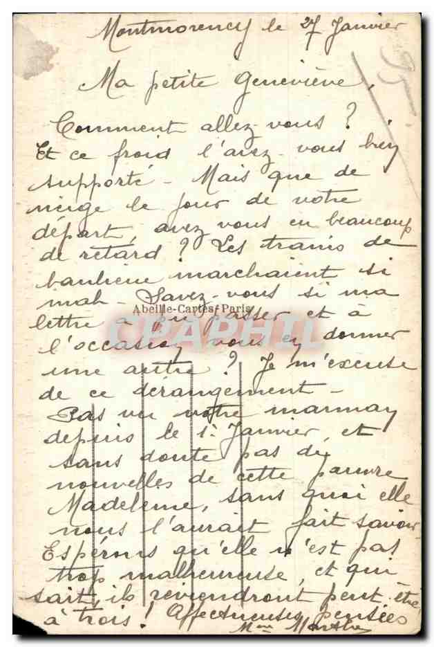 Montmorency — La Table d'orientation — A.C. 76 — Reverso