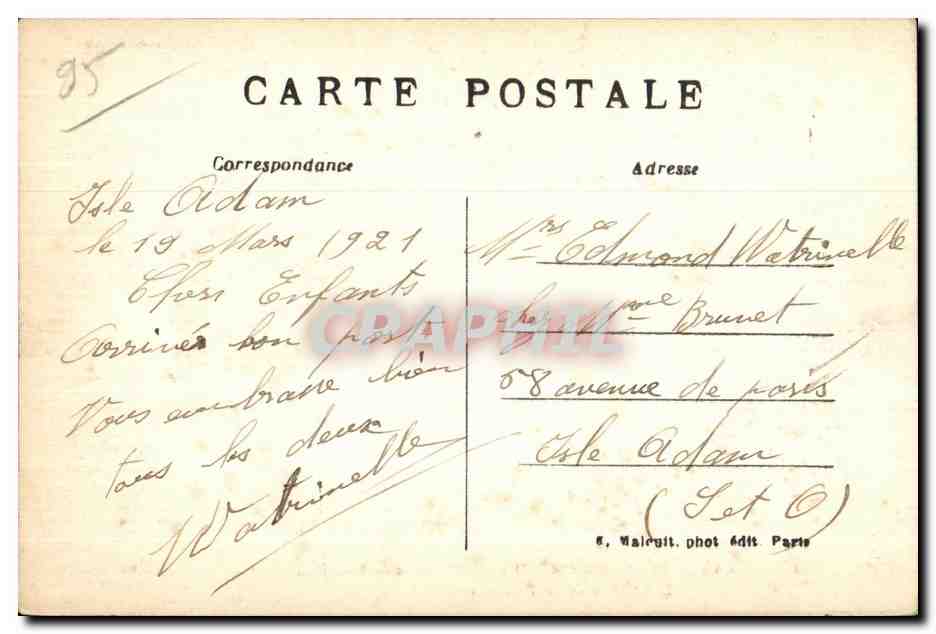 CPA Isle Adam Le Chateau des Forgets L Entree et le Dome central — Rückseite