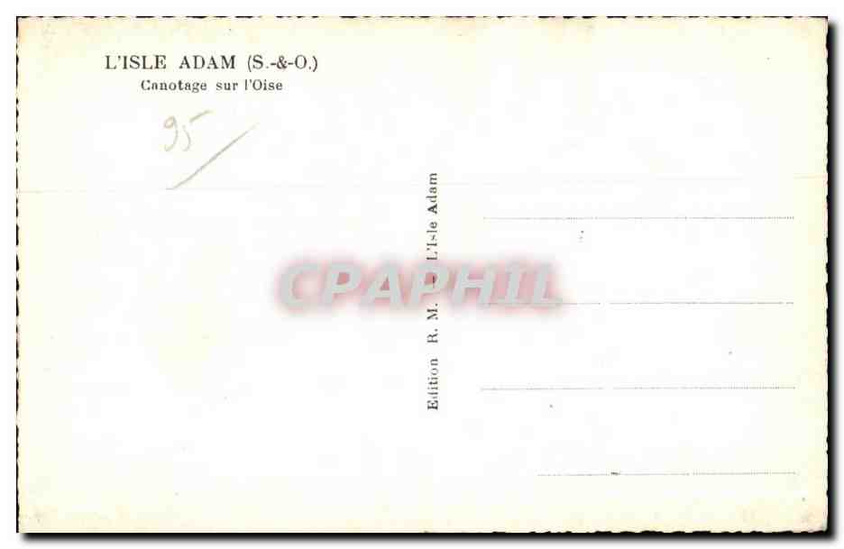 CPA L Isle Adam (S   O) Canotage sur I Oise — Rückseite