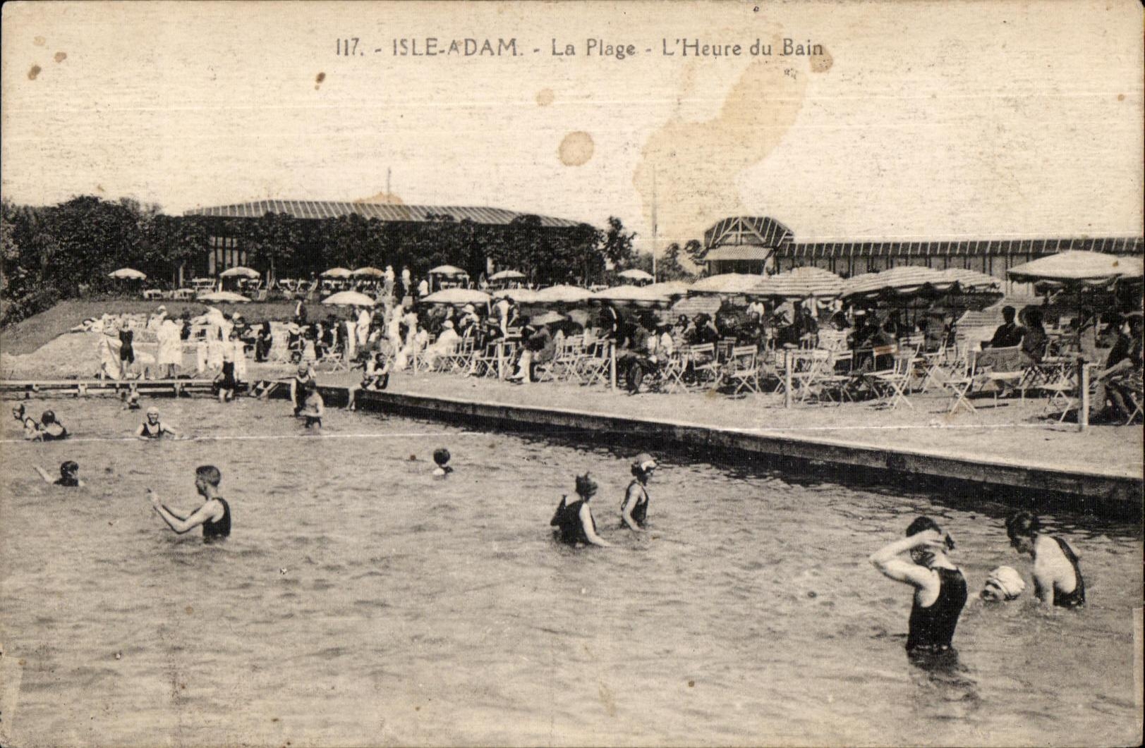 Isle-Adam - La Plage - L'Heure du Bain — édition G. Olivier, n°117