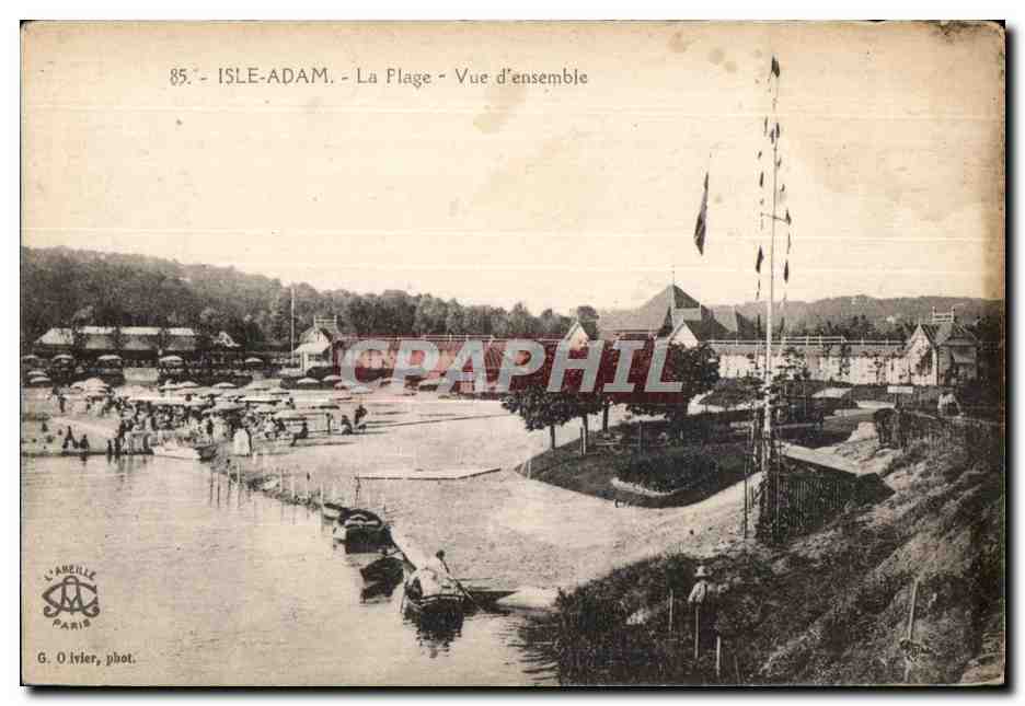 CPA Isle Adam La Plage Vue d ensemble