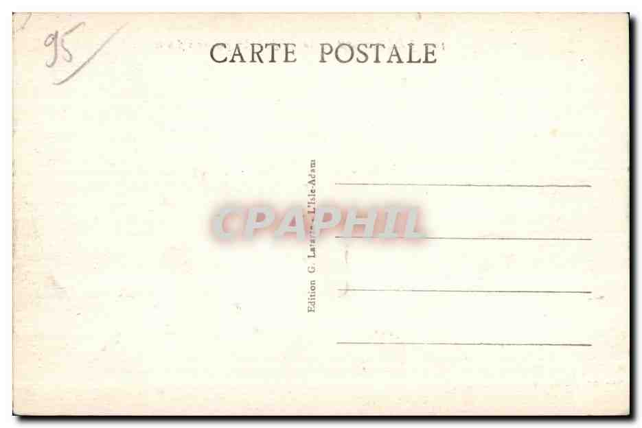 CPA L isle adam la plage les parterres fleuris  — Verso