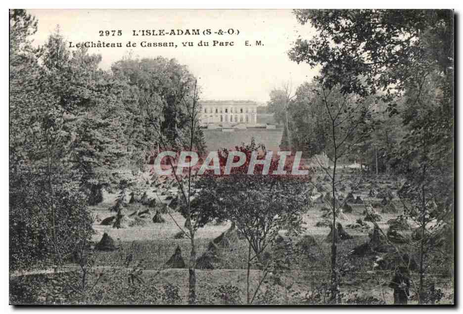 Le Château de Cassan, vu du Parc — L'Isle-Adam (S.&O.) — E. M.
