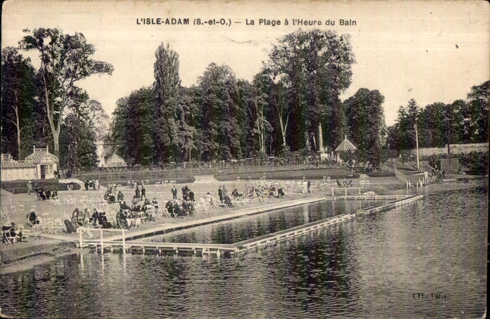 L'Isle-Adam (S.-et-O.) — La Plage à l'Heure du Bain — C.H. Paris