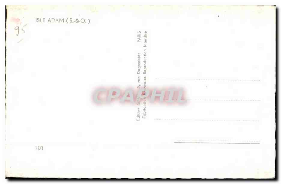 L'Isle Adam — Souvenir de l'Isle Adam — Édition G. & O. Paris — Verso