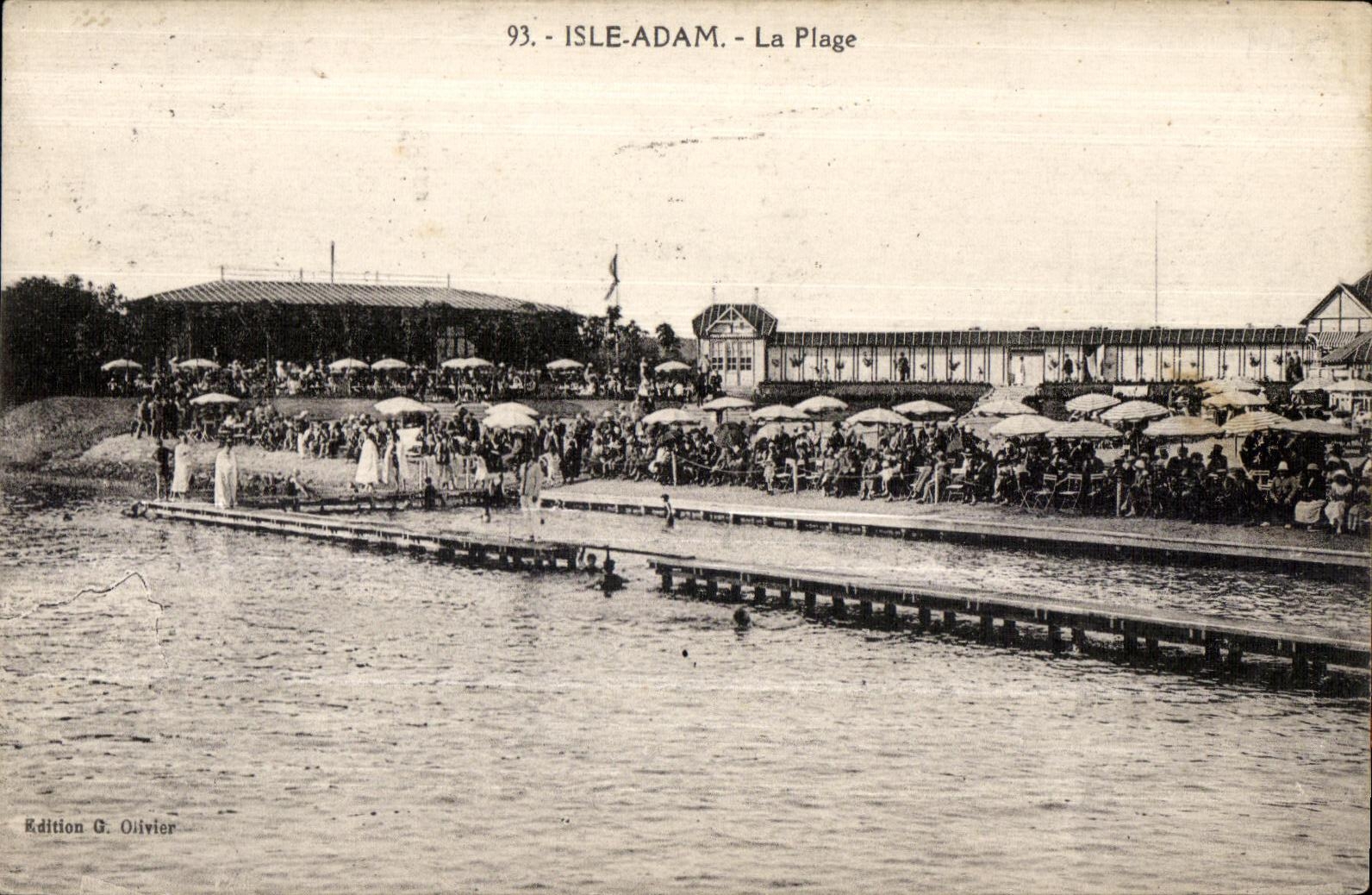 CPA L isle adam La plage