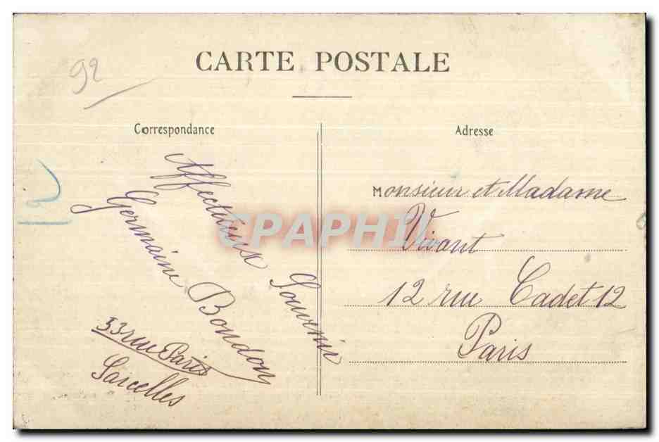 CPA Bois de clamart etang de trivaux — Rückseite