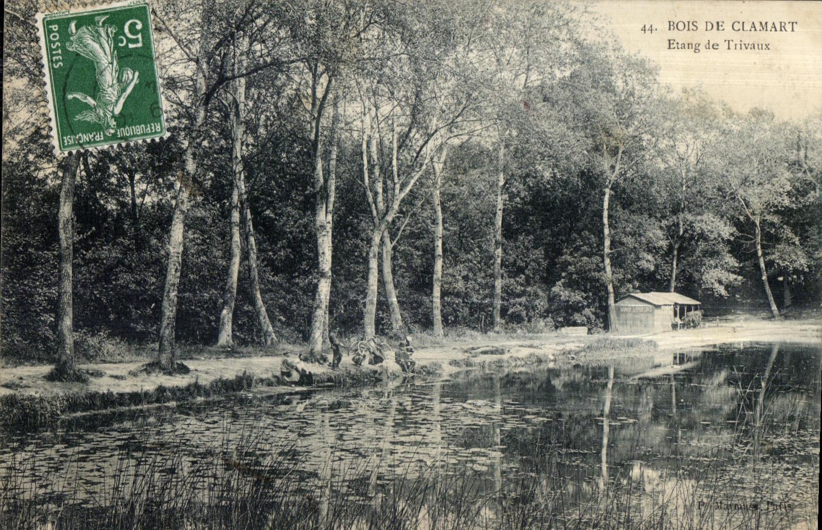 CPA Bois de clamart etang de trivaux Pecheurs