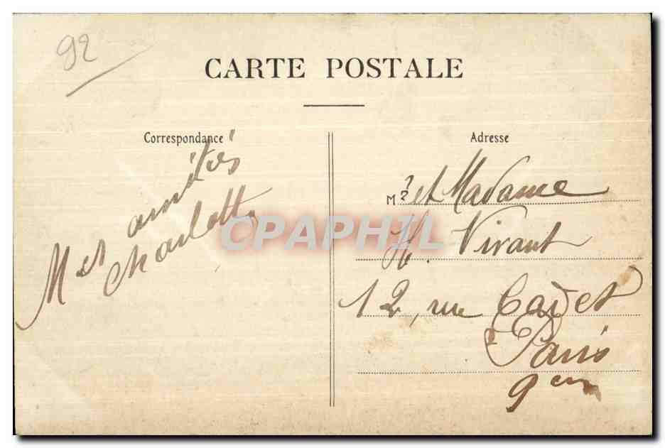 CPA Bois de clamart etang de trivaux Pecheurs — Rückseite