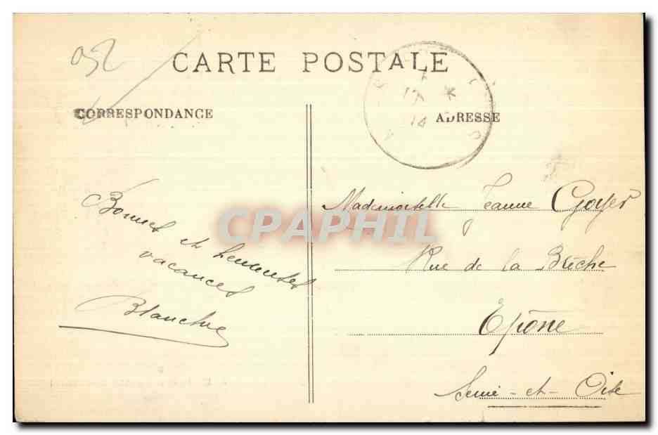CPA Levallois lle de la jattes (vue interieure) — Rückseite