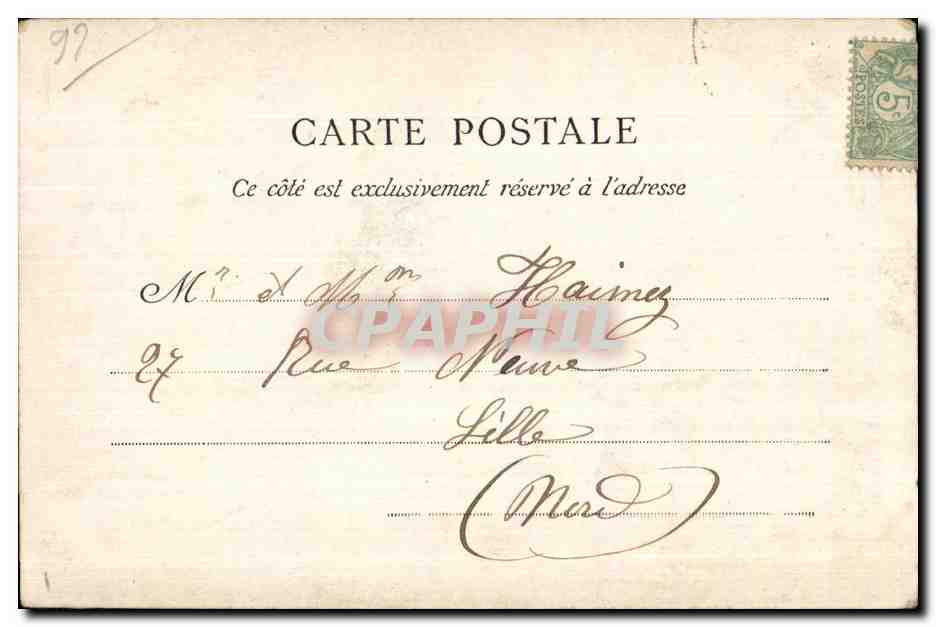 CPA Asnieres Cimetiere de Chiens le Marquis — Rückseite