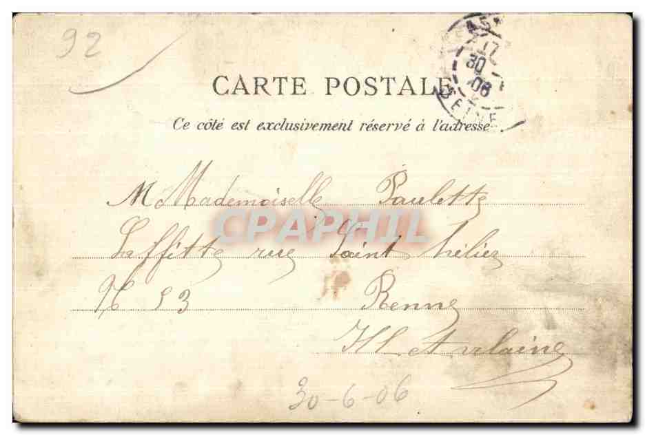 CPA Asnieres Cimetiere des chiens Barry St Bernard  — Rückseite