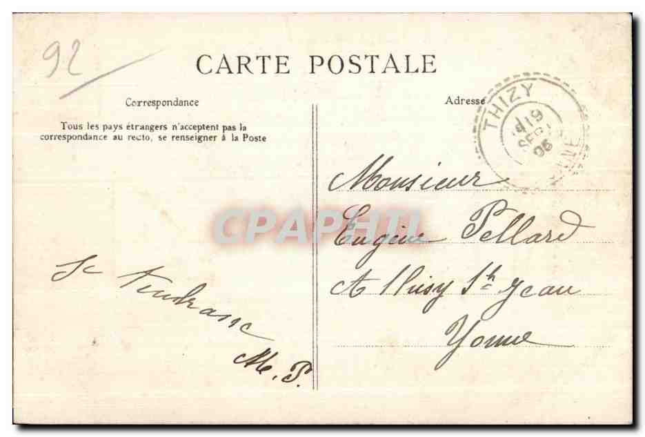 CPA Medan Villa d Emile Zola ecrivain  — Back