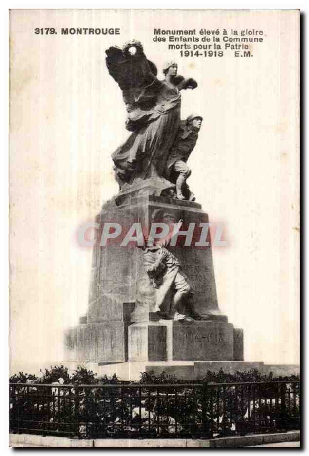 CPA Montrouge Monument eleve a la gloire des Enfants de la Commune morts pour la Patrie Militaria 