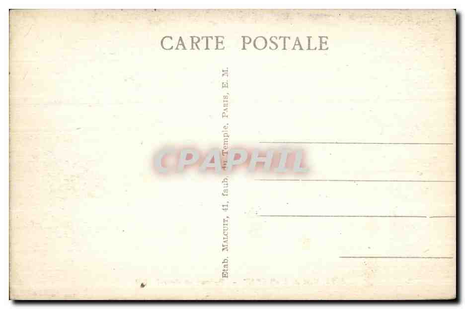 CPA Bois de Clamart Avenue de Serval — Rückseite