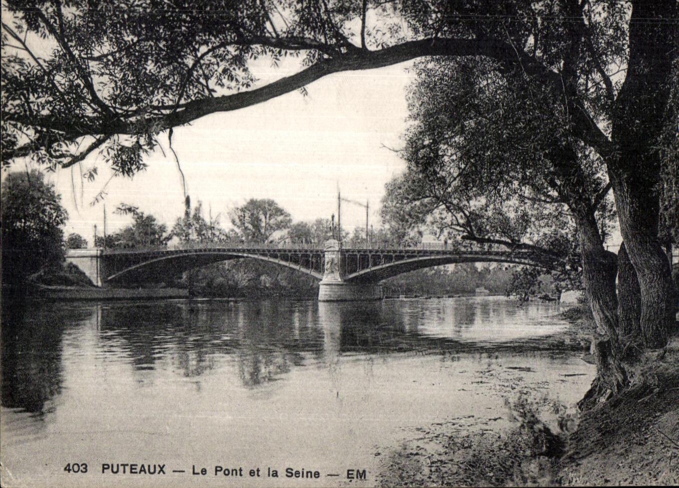 CPA Puteaux Le Pont et la Seine