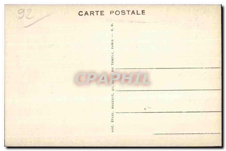 CPA Puteaux Le Pont et la Seine — Rückseite